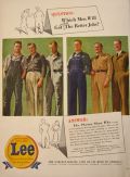 1942 Vintage Lee Jeans & Overalls Ad ~ The Better Job