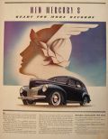 1940 Mercury 8 Deco Car Ad