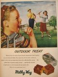 1948 Milky Way Ad ~ Golfing Family
