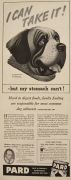 1941 Pard Dog Food Ad ~ Stan Ekman, St. Bernard