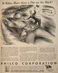 1942 WWII Philco Ad ~ W.H. Crawford ~ Hurray For Our Side!