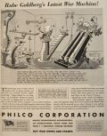 1943 WWII Philco Ad ~ Rube Goldberg