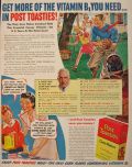 1940 Vintage Post Toasties Ad ~ Vitamin B1