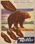 1942 Roblee Shoes Ad ~ Kodiak Bear Brown