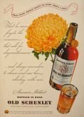 1940 Old Schenley Whiskey Ad ~ Chrysanthemum