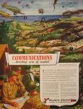 1942 WWII Western Electric Ad ~ Battle Drawing