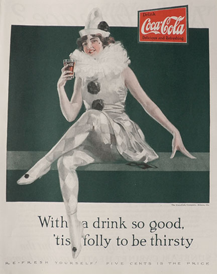 1925 Coca Cola Coke Ad ~ Pierrot