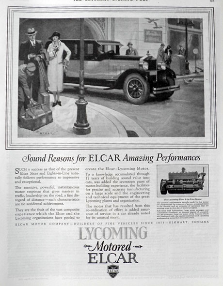 1926 Lycoming Motored Elcar Ad