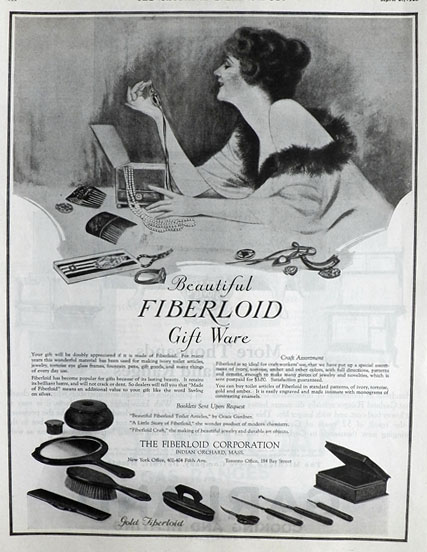 1923 Fiberloid Giftware Ad ~ Lasting Beauty