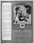 1925 Fisher Bodies Ad ~ Boy Carves Pumpkin
