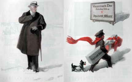 1926 Say It With Flowers Ad ~ Valentine's Day ~ Adorable!