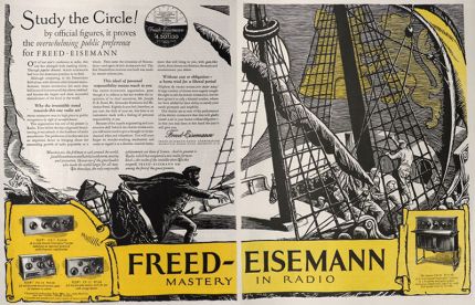 1925 Freed-Eisemann Radio Ad ~ Magellan