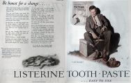 1926 Listerine Toothpaste Ad ~ For Lazy People