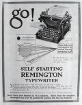 1916 Remington Typewriter Ad ~ Self Starting
