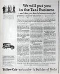 1923 Yellow Cab Ad ~ Become a Taxi Driver