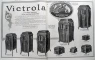 1916 Victor Victrola Ad ~ 2 Pages, All Models