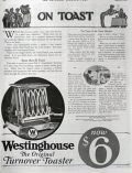 1926 Westinghouse Turnover Toaster Ad