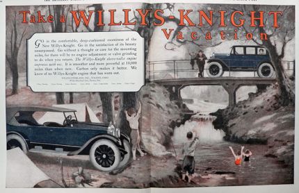 1923 Willys Knight Ad ~ Willys Vacation