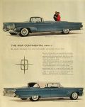 1958 Continental Mark III Convertible Ad ~ Powder Blue