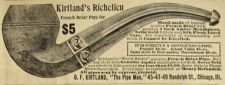 1896 Antique Kirtland's Richelieu French Briar Pipe Ad