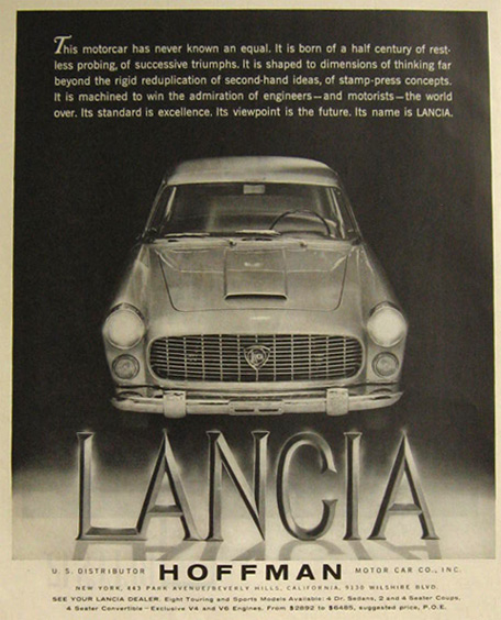 1959 Lancia Automobile Ad