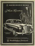 1958 Mercedes Benz 220S Sedan Ad ~ Haute Couture