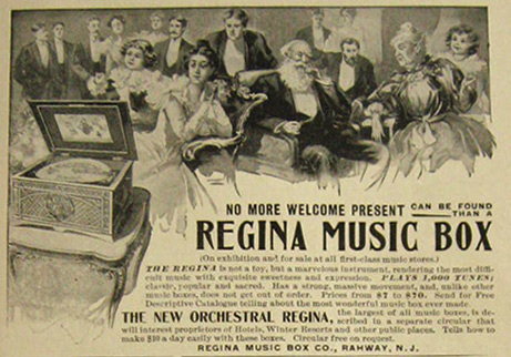 1898 Antique Regina Music Box Ad