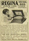 1898 Regina Music Box Ad ~ Plays 1,000 Tunes