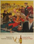 1959 Seagram's Whisky Ad ~ Aqueduct Racetrack
