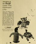 1958 Steiff Vintage Owl, Penguin, Turtle Ad