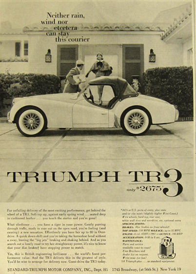 1958 Triumph TR-3 Soft Top Ad