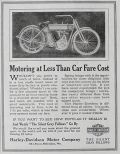 1911 Harley Davidson Motorcycle Ad ~ Less Than Car Fare