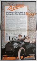 1914 Willys Overland Ad ~ Louis Fancher Art ~ 2 Pages