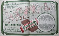 1912 Early Wrigley's Chewing Gum Ad ~ Happy Children