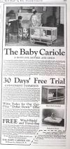 1921 Antique Baby Cariole Playpen Crib Ad