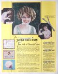 1923 West Electric Hair Curlers Ad