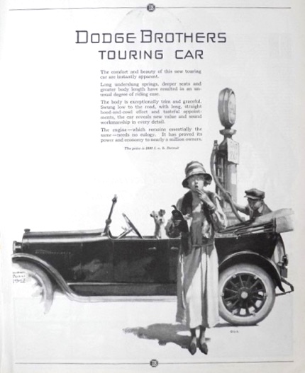 1923 Dodge Touring Car Ad ~ No Money For Gas