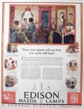 1923 Edison Mazda Lamps Ad ~ Good Light
