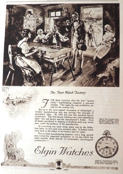 1921 Elgin Watch Ad ~ Corsican Pocket Watch