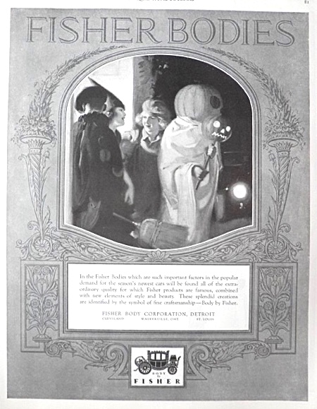 1923 Fisher Bodies Ad ~ Halloween Party