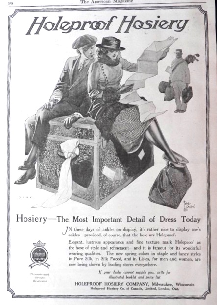 1921 Holeproof Hosiery Ad ~ Frank Godwin Art