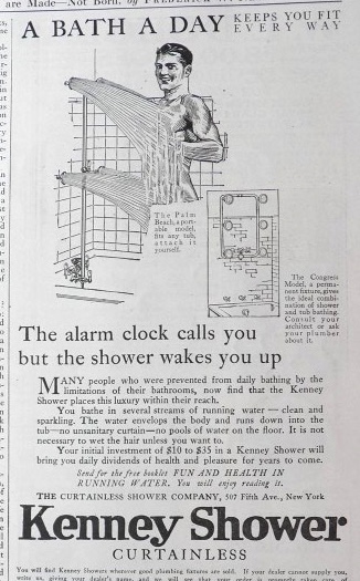 1921 Kenney Shower ~ No Shower Curtain Needed