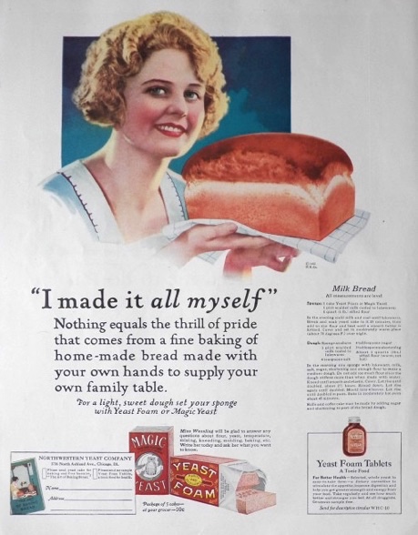 1923 Magic Yeast Ad ~ Milk Bread Recipe