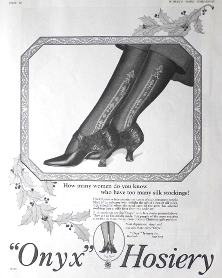 1923 Onyx Hosiery Ad ~ Too Many Silk Stockings?