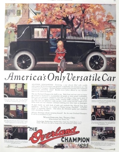 1923 Overland Champion Ad ~ Fred Mizen Art