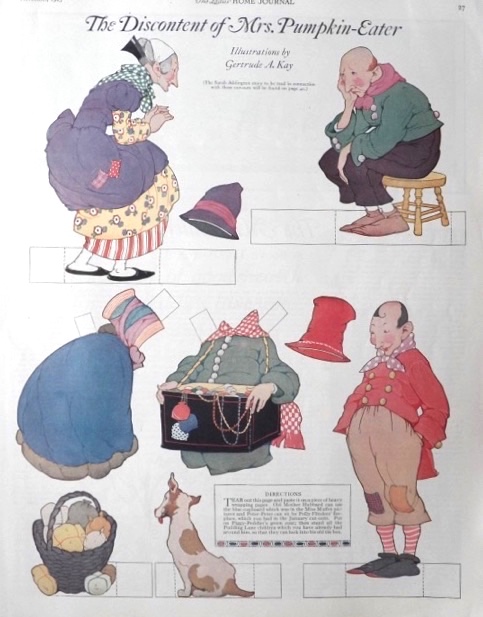 1923 Discontent of Mrs. Pumpkin Eater Paper Dolls