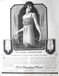 1923 P.N. Practical Front Corsets Ad ~ Edward Eggleston Art