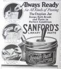 1921 Sanford's Library Paste Ad ~Always Ready