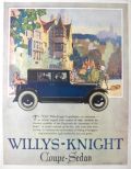 1923 Willys Knight Coupe Sedan Ad ~ Chummy Sociability