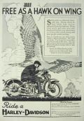 1931 Harley Davidson Ad ~ Free as a Hawk